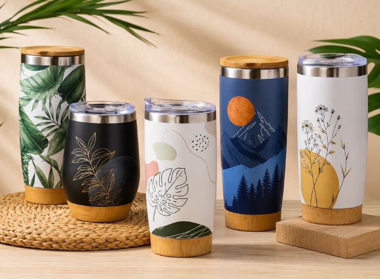 Bamboo-Accent Tumblers