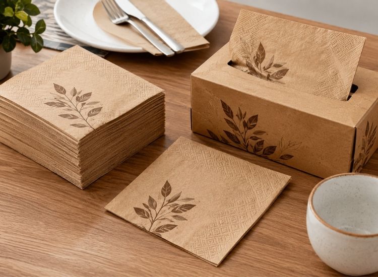 Brown kraft-style tissue